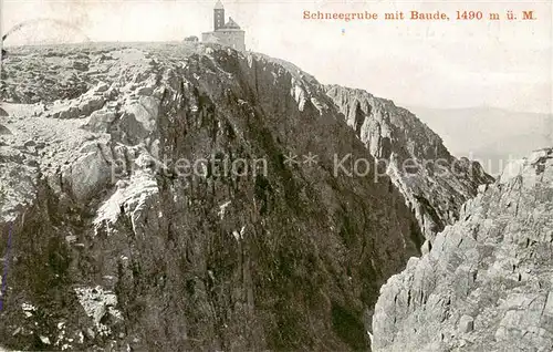 AK / Ansichtskarte  Schneekoppe_Snezka_CZ Schneegrube mit Baude 