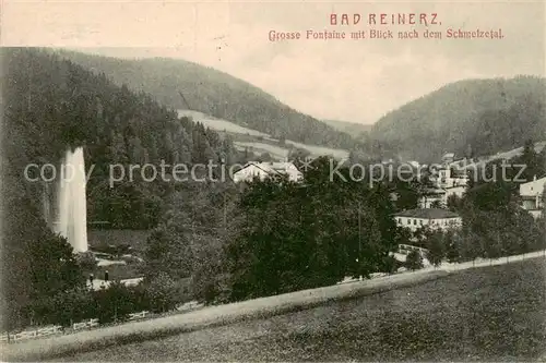 AK / Ansichtskarte  Bad_Reinerz_Duszniki-Zdrój_PL Grosse Fontaine mit Blick nach dem Schmelzetal 