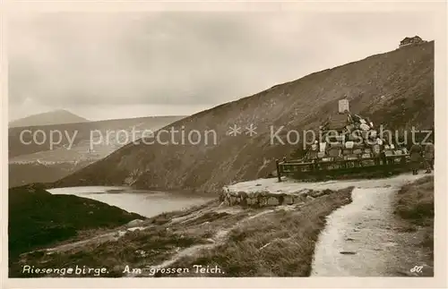 AK / Ansichtskarte  Riesengebirge_Schlesischer_Teil Am grossen Teich 