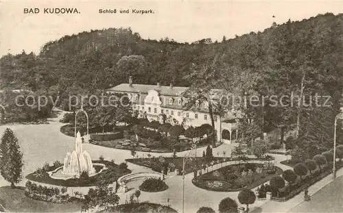 AK / Ansichtskarte  Bad_Kudowa_Kudowa-Zdroj_Niederschlesien_PL Schloss und Kurpark 