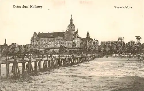 AK / Ansichtskarte 73809232 Kolberg__Ostseebad_Kolobrzeg_PL Strandschloss 
