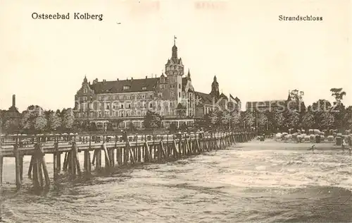 AK / Ansichtskarte  Kolberg__Ostseebad_Kolobrzeg_PL Strandschloss 