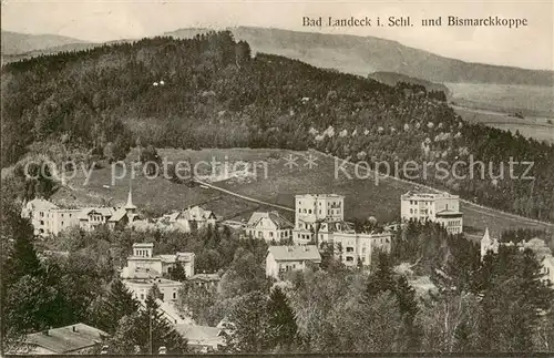 AK / Ansichtskarte 73809243 Bad_Landeck_Schlesien_PL und Bismarckkoppe 