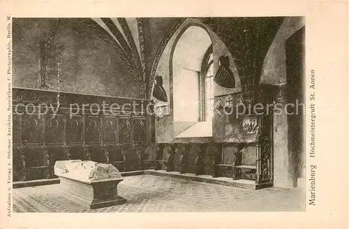 AK / Ansichtskarte 73809263 Marienburg__Westpreussen_Malbork Hochmeistergruft St Annen 