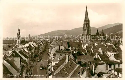 AK / Ansichtskarte  Freiburg_Breisgau Panorama mit Muenster Freiburg Breisgau