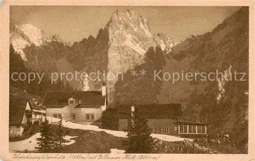 AK / Ansichtskarte 73809316 Vorderkaiserfelden_Kaisergebirge_Tirol_AT Unterkunftshuette mit Ellmauer Halt 