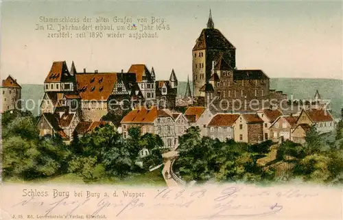 AK / Ansichtskarte 73809324 Burg_Wupper Schloss Burg Burg Wupper