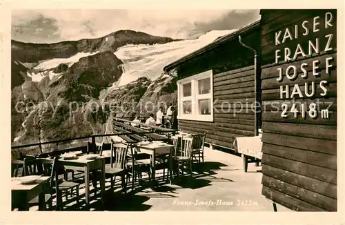 AK / Ansichtskarte  Grossglockner_3798m_Kaernten_AT Kaiser Franz Josef Haus Terrasse 