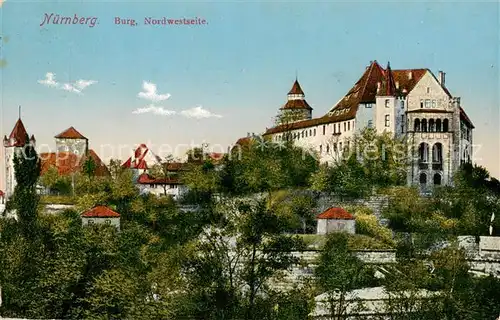 AK / Ansichtskarte  Nuernberg Burg Nordwestseite Nuernberg