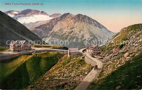 AK / Ansichtskarte Furkapasshoehe Panorama Furkapasshoehe