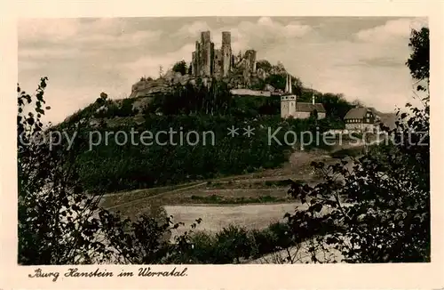 AK / Ansichtskarte  Burg_Hanstein_Werleshausen_Werratal Panorama 