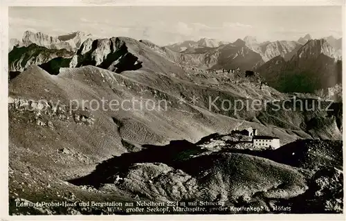 AK / Ansichtskarte 73809362 Nebelhorn Edmund Probst Haus und Bergstation Nebelhorn