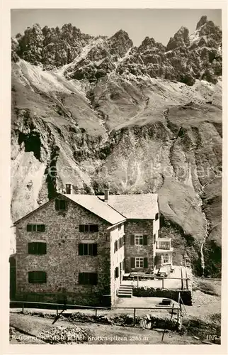 AK / Ansichtskarte  Kemptnerhuette_1845m_Heilbronnerweg mit Krottenspitzen 