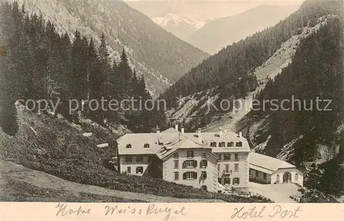 AK / Ansichtskarte 73809378 Weisskugel_3739m_oetztaler-Alpen_AT Hotel Post 