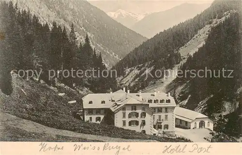 AK / Ansichtskarte  Weisskugel_3739m_oetztaler-Alpen_AT Hotel Post 