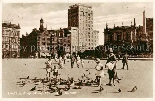 AK / Ansichtskarte  Leipzig Augustusplatz mit Tauben Leipzig