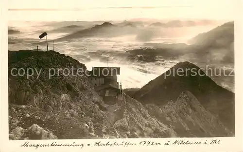 AK / Ansichtskarte  Hochstauffen_1772m_Bad_Reichenhall Morgenstimmung am Hochstauffen und Nebelmeer im Tal 