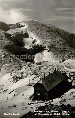 AK / Ansichtskarte  Hochschwab_AT Schiestl Haus mit Hochschwab Gipfel 