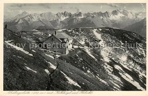 AK / Ansichtskarte  Reith_Seefeld_Tirol Noerdlingerhuette mit Kalkkoegel und Habicht Reith_Seefeld_Tirol