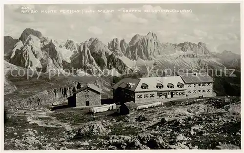 AK / Ansichtskarte  Sciliar Rifugio Monte Pez Gruppo del Catinaccio Sciliar