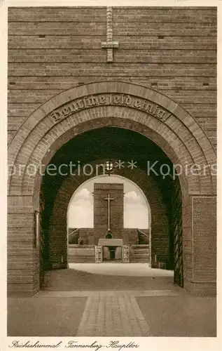 AK / Ansichtskarte 73809457 Hohenstein_Ostpreussen Reichsehrenmal Tannenberg Haupttor Hohenstein_Ostpreussen