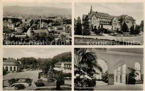 AK / Ansichtskarte  Bad_Kudowa_Kudowa-Zdroj_Niederschlesien_PL Panorama Kurhotel Fuerstenhof Kurplatz Wandelhalle 