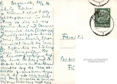 AK / Ansichtskarte  Bayreuth Panorama Bayreuth