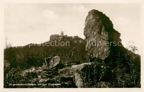 AK / Ansichtskarte  Isergebirge_Jizerske_Hory_CZ Hochsteinbaude mit dem Ziegenstein 