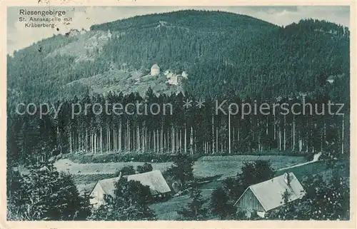 AK / Ansichtskarte  Riesengebirge_Schlesischer_Teil St Annakapelle mit Kraeberberg 