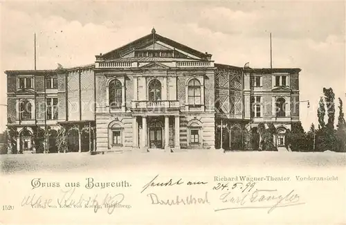 AK / Ansichtskarte  Bayreuth Richard Wagner Theater Front Bayreuth