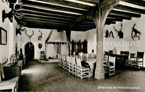 AK / Ansichtskarte  Biedenkopf_Lahn Schloss Biedenkopf Rittersaal im Heimatmuseum 