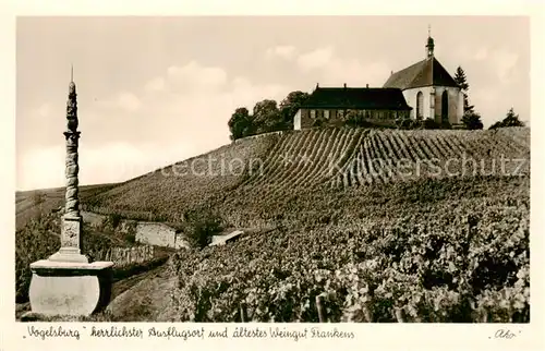 AK / Ansichtskarte  Vogelsburg_Volkach Kloster und aeltestes Weingut Frankens Vogelsburg Volkach