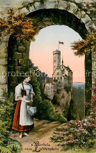 AK / Ansichtskarte  Lichtenstein__Schloss_Wuerttemberg s Baerbele vom Lichtenstein 