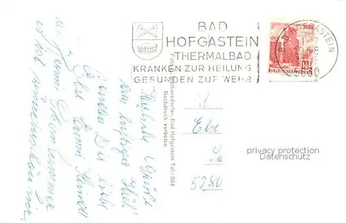 AK / Ansichtskarte 73809662 Bad_Hofgastein Hamburg Skiheim Schlossalm Bad_Hofgastein