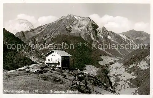 AK / Ansichtskarte  Steinerkogelhaus_1270m_Brandberg_Zillertal_Tirol_AT mit Gruenberg 