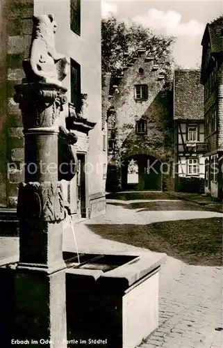 AK / Ansichtskarte  Erbach_Odenwald Partie im Staedtel Erbach Odenwald