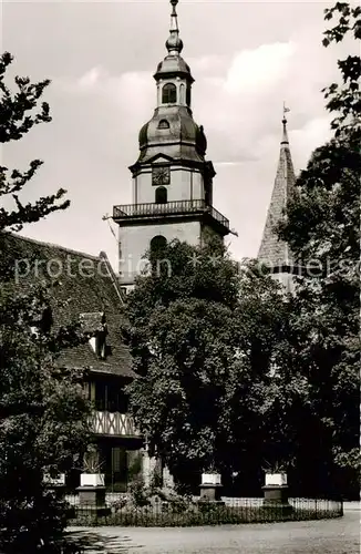 AK / Ansichtskarte  Erbach_Odenwald Schlosshof mit Blick auf die Stadtkirche Erbach Odenwald