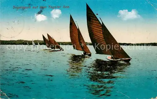 AK / Ansichtskarte 73809698 Tegeler-See_Tegelort_Berlin Segel Regatta 