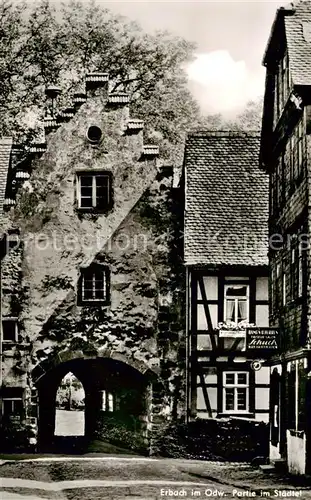 AK / Ansichtskarte  Erbach_Odenwald Partie im Staedtel Erbach Odenwald