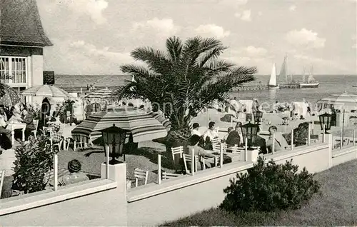 AK / Ansichtskarte  Groemitz_Ostseebad Strandhalle Palmenterrasse Groemitz_Ostseebad