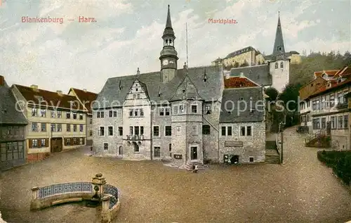 AK / Ansichtskarte  Blankenburg_Harz Marktplatz Blankenburg_Harz