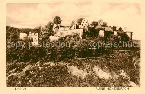 AK / Ansichtskarte  Bad_Urach Ruine Hohenurach Bad_Urach