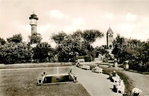 AK / Ansichtskarte 73809780 Wangerooge_Nordseebad Hindenburgplatz Kirche Turm Wangerooge_Nordseebad