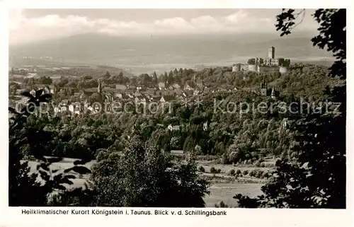 AK / Ansichtskarte 73809799 Koenigstein__Taunus Panorama Blick von der Schillingsbank 