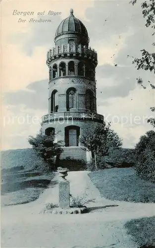 AK / Ansichtskarte 73809820 Bergen__Ruegen Arndturm 