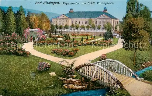 AK / Ansichtskarte  Bad_Kissingen Regentenbau mit staedtischem Rosengarten Bad_Kissingen