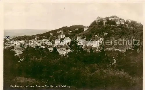 AK / Ansichtskarte  Blankenburg_Harz Oberer Stadtteil mit Schloss Blankenburg_Harz