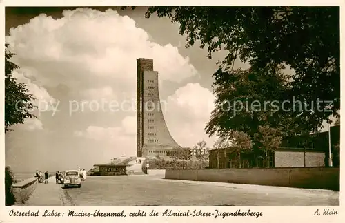 AK / Ansichtskarte  Laboe Marine Ehrenmal Admiral Scheer Jugendherberge Laboe