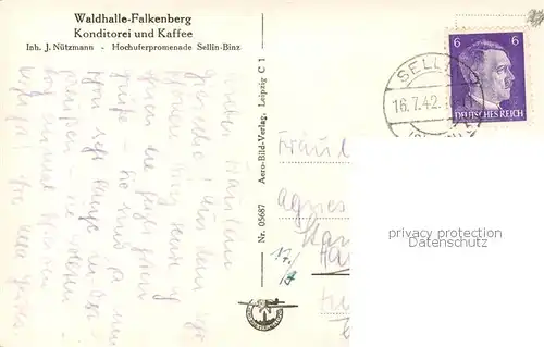 AK / Ansichtskarte  Binz_Ruegen Hochuferpromenade Sellin - Binz Binz_Ruegen