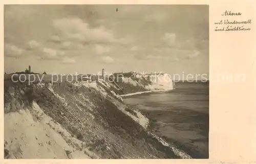 AK / Ansichtskarte  Arkona mit Wendenwall und Leuchtturm Steilkueste Serie Deutsches Land am Meeresrand Ruegenbilder von Ludwig Winter Nr. 21 Arkona